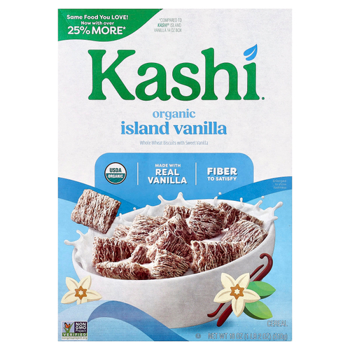 Kashi, органическое печенье из цельной пшеницы со сладкой ванилью, ваниль, 510 г (18 унций)