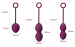 Набор фиолетовых вагинальных шариков со смещенным центром тяжести Svakom Nova Ball Weighted Kegel with Cord Set SSYB-01-VLT
