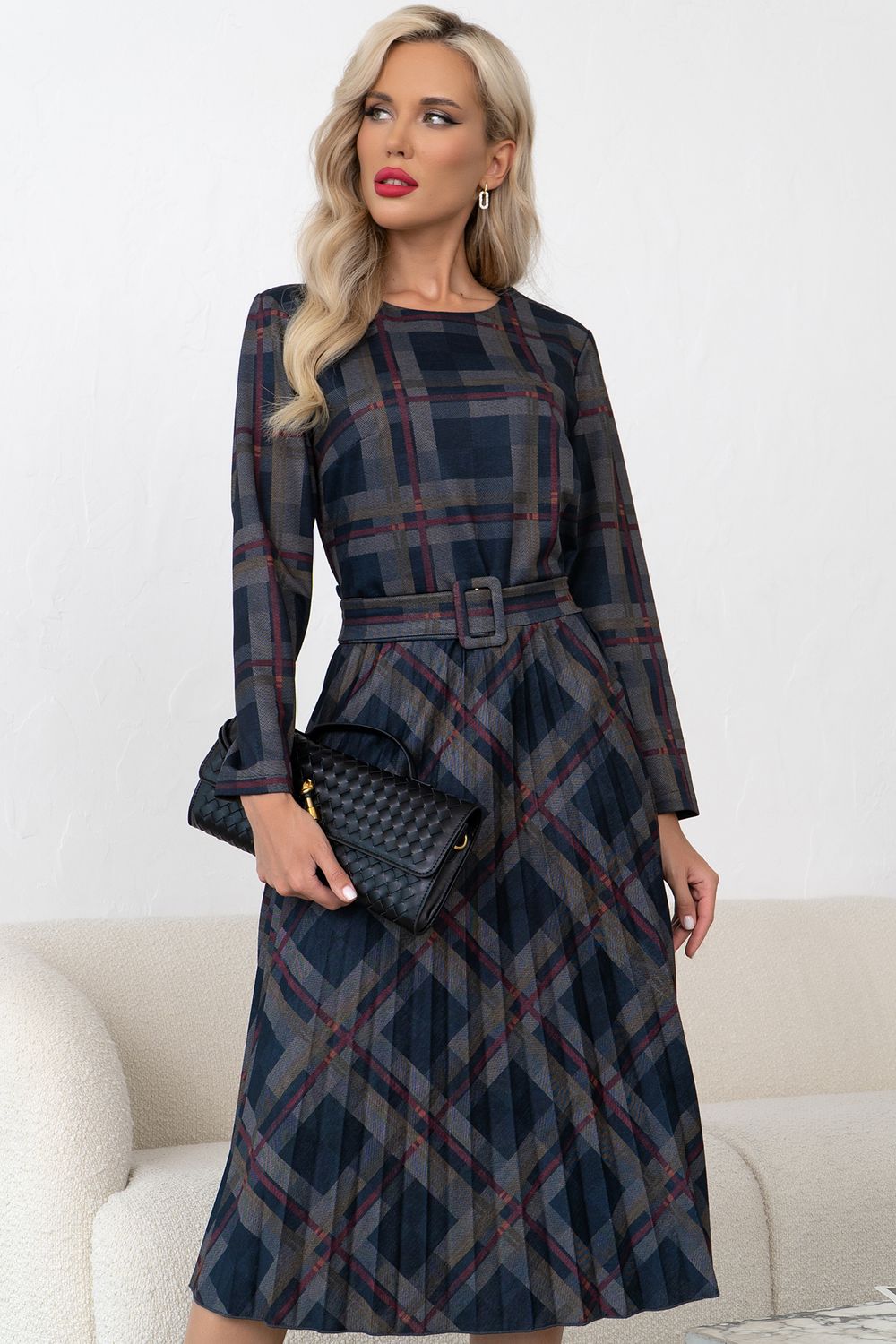 Платье Сильвия (графит/марсала) Р11-1086/19 Nikol