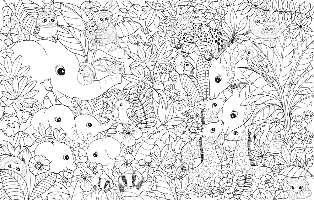 A Million Baby Animals. Coloring Book