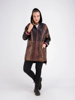 Куртка женская натуральная кожаная с капюшоном Турция