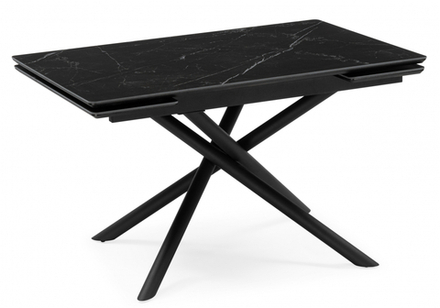 Керамический стол Woodville Мэриан 120(180)х80 shakespeare black, черный