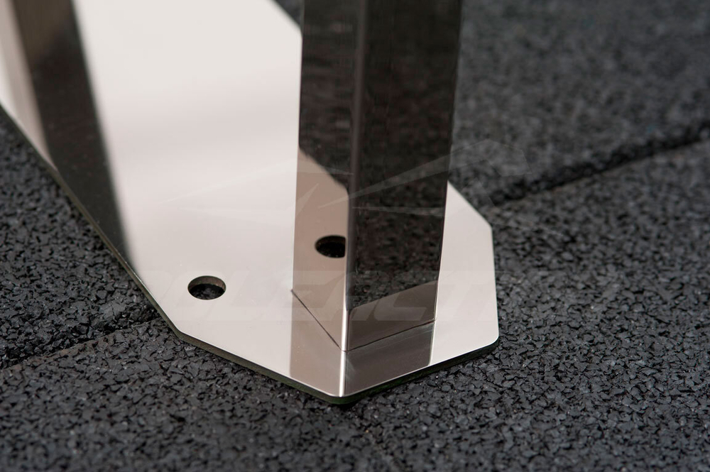 Модель №7 - стойка балетного (хореографического)  станка двухуровневого из нержавеющей стали угловая