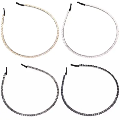 Ободок для волос «КОЛЛИНА», канти,микс 4 цвета, 0,3см (блистер Кокетка в минивложении)