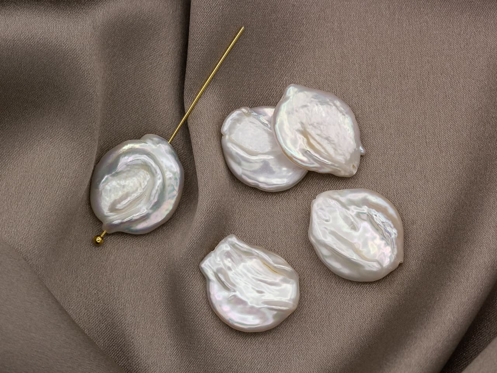 Набор для создания подвески "Цветок" (жемчуг овальный барочный 13-18мм)