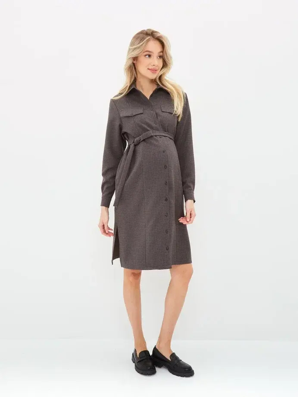 Платье офисное "Мира" для беременных и кормящих мам