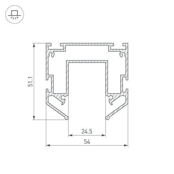 Профиль-держатель Arlight для магнитного шинопровода MAG-STRETCH-25-2000 035719