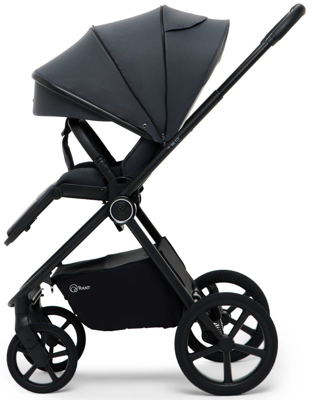 Детская коляска Rant Teo Soft 3 в 1 с автокреслом Evomax Black Graphite