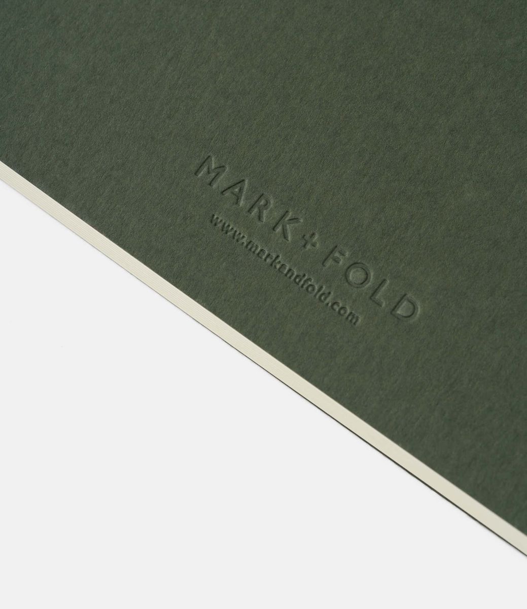 Mark+Fold Plain Notebook — линованный блокнот А5: зелёный