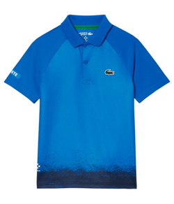 Футболка для мальчика теннисная Lacoste Kid's Lacoste x Daniil Medvedev Stretch Jersey - небесный