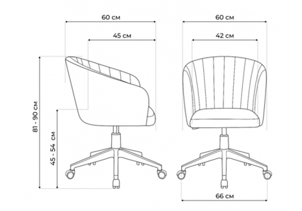 Офисное кресло Woodville Тибо светло-коричневый