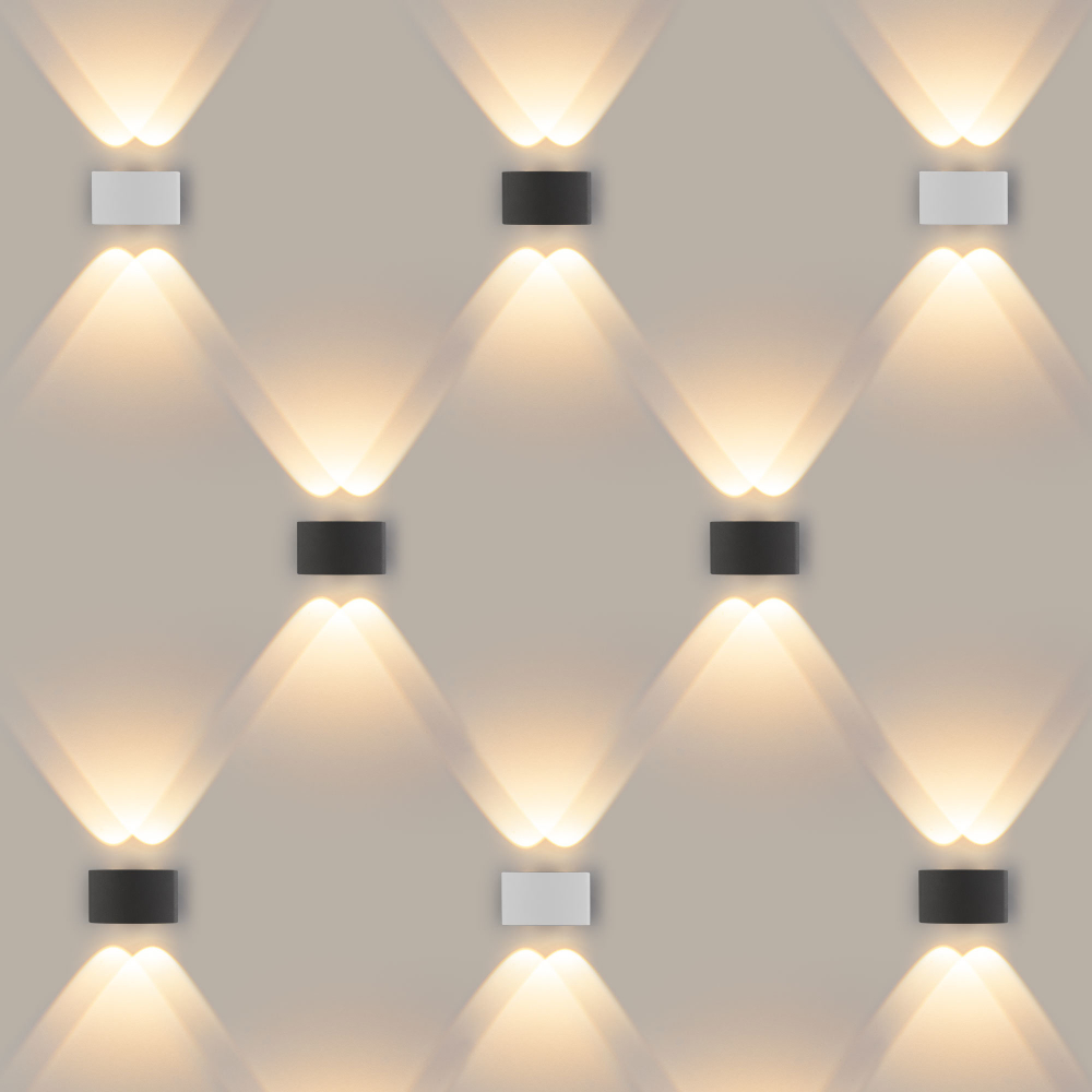Уличный настенный светодиодный светильник Twinky double серый 1555 TECHNO LED