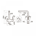 Кухонный смеситель Omoikiri Nagano-LG