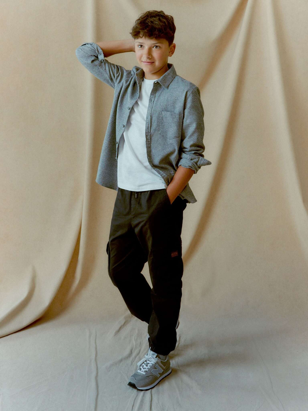 Брюки карго для мальчика Next U48-779, Черный