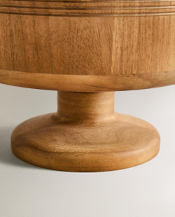 Zara Home миска из дерева, цвет коричневый, 26 см