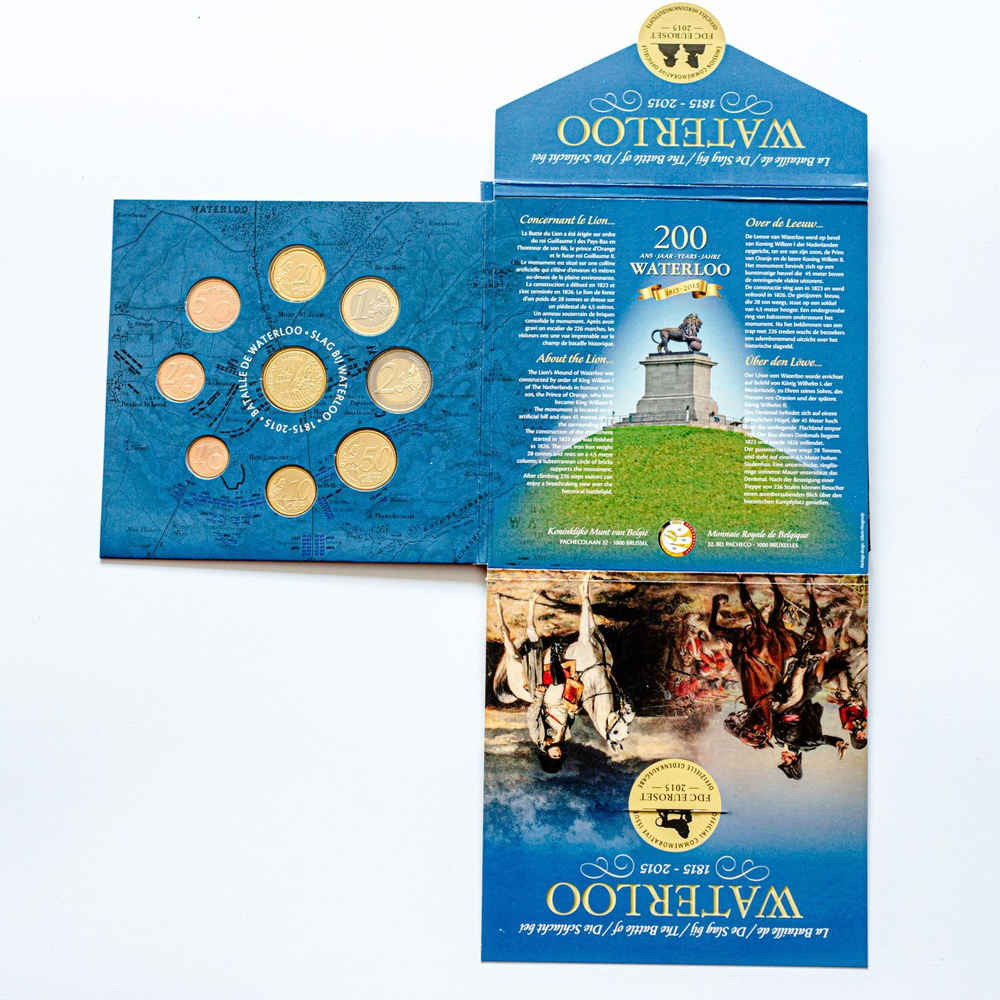 Belgium 2015 Year Set – "Waterloo" + 2½ "200th Anniversary of the Battle of Waterloo"