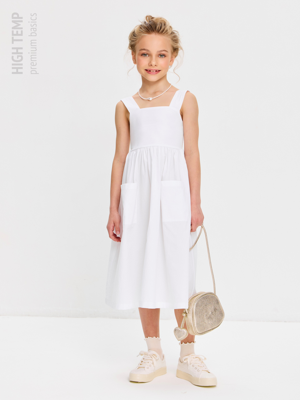 Сарафан из хлопка с бантом на спинке