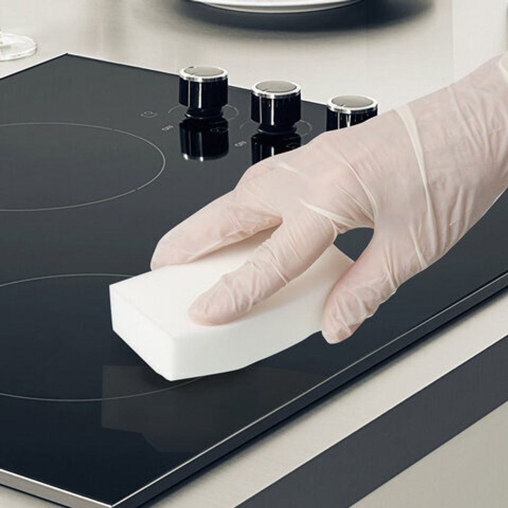 Губка-ластик МЕЛАМИНОВАЯ для удаления пятен, 12 шт., LAIMA, 608954