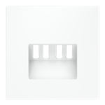 Накладка для розетки акустической 4-местной , S70 (белый матовый)