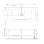 Ванна акриловая 170х80 AM.PM Func W84A-170-080W-A белая
