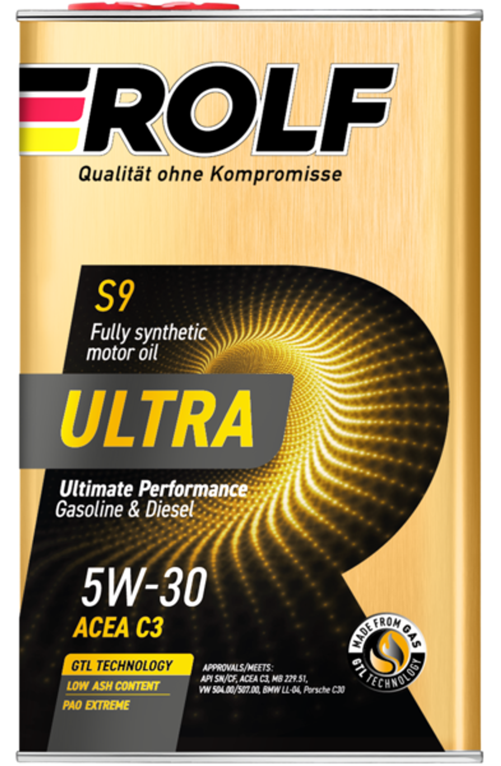 Моторное масло Rolf Ultra 5W-30, SN/CF, C3, синтетическое, 1 л