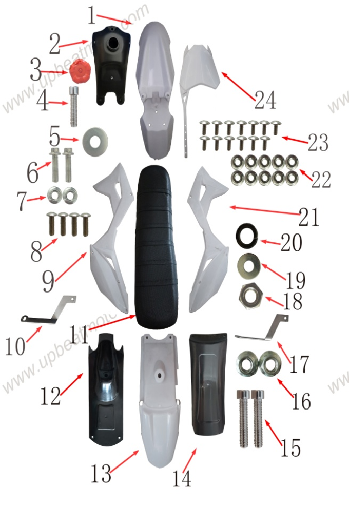 Запчасти K к питайку Motax MX 125, KTM 125, MOTAX 140