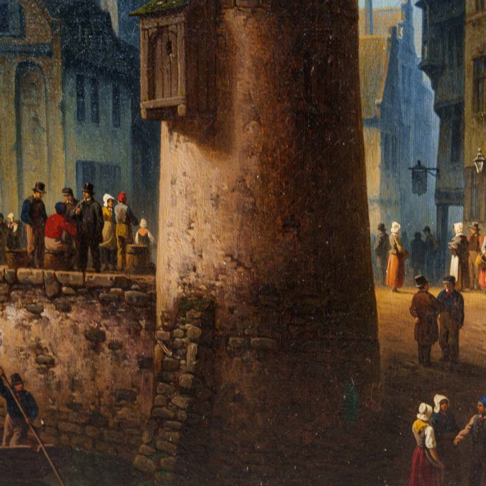 Картина  «Вид портового города / ANSICHT EINER HAFENSTADT»