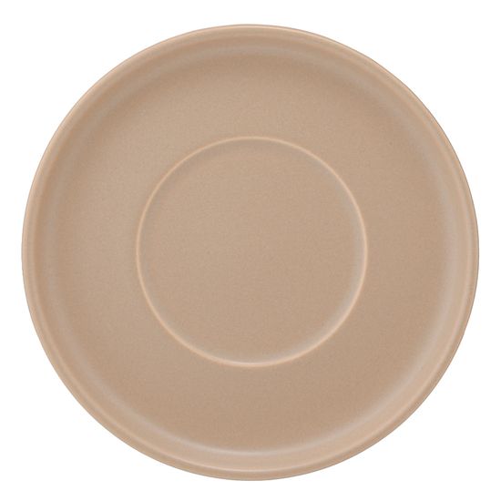 Набор из двух чашек с блюдцами бежевого цвета из коллекции essential, 120 мл