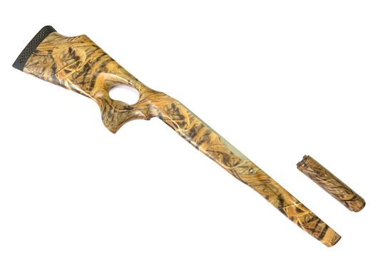 Ложа СКС ортопедическая с накладкой, камуфляж "Камыш". Приклад Монте-Карло со щекой и с резиновым затыльником