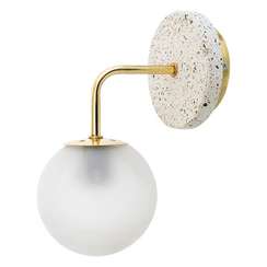 Светильник настенный skum, 32x15,5x22 см, белый/золотой