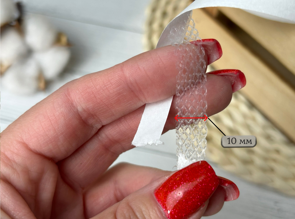 Паутинка КЛЕЕВАЯ на бумаге 10мм