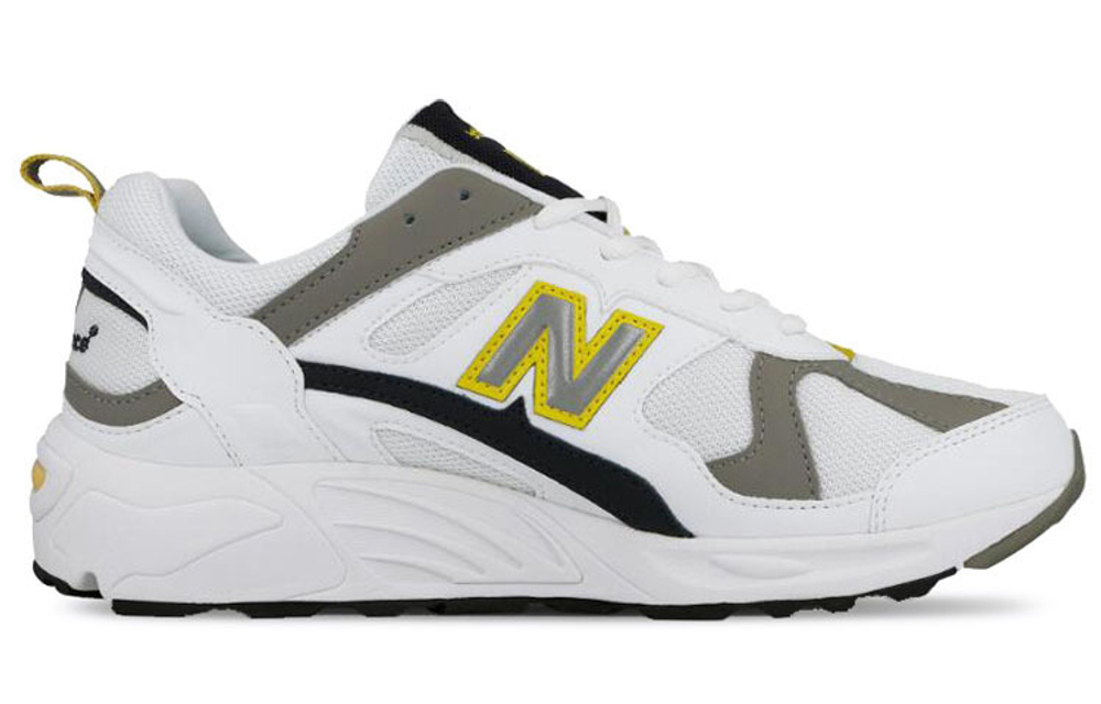 New balance 878 white yellow chunky trainers online