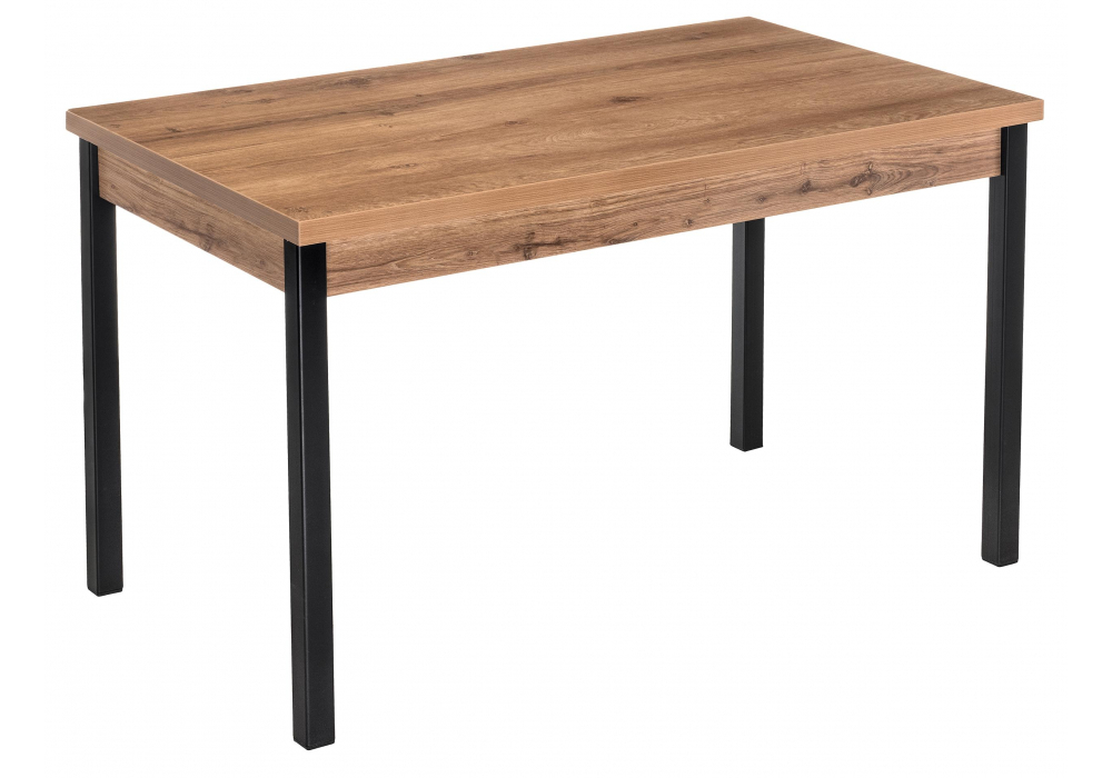 Стол деревянный Woodville Оригон дуб горный, черный матовый