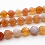 Бусины Сердолик крупной огранки, размер около 9,7-9,9*9,3-9,5 мм, цена за 10 шт