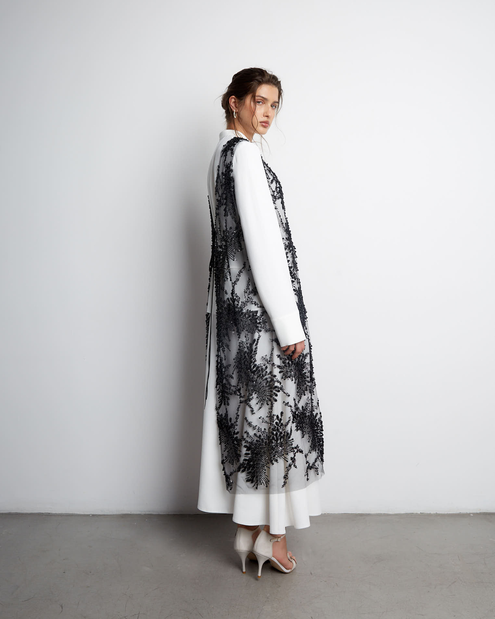 Блуза из смесовой вискозы Александр Маккуин белый