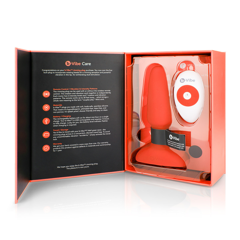 b-Vibe Rimming Plug 2 - Анальная пробка с риммингом