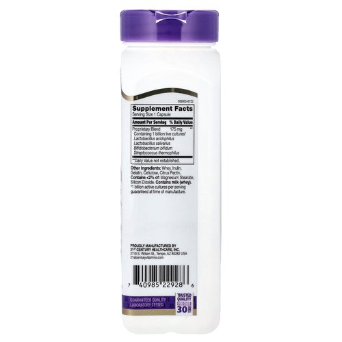 21st Century, смесь ацидофильных пробиотиков, 150 капсул