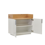 Комод, 90х42х80, Меламин, 2 двери, парящая тумба с нишей, белый/артизан, Dipriz