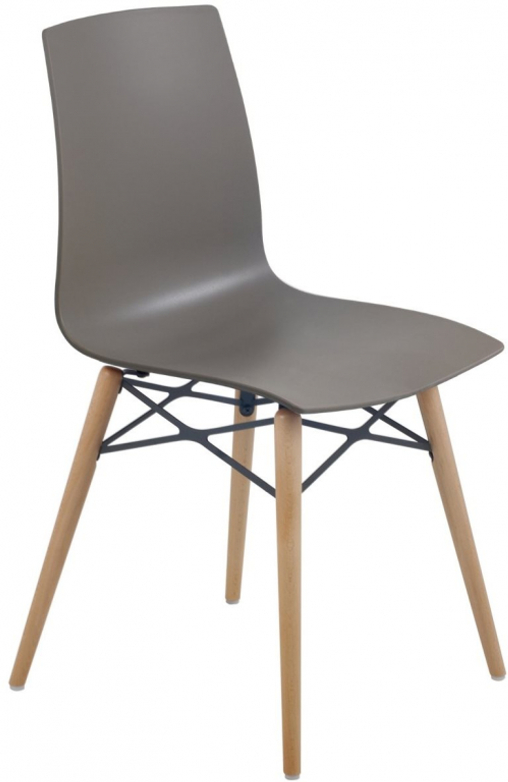 Стул пластиковый Papatya X-Treme-S Wox Pro Beech Wood, тортора