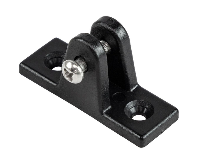 Кронштейн палубный 90 град, с винтовым штифтом, ровное основание, пластиковый черный