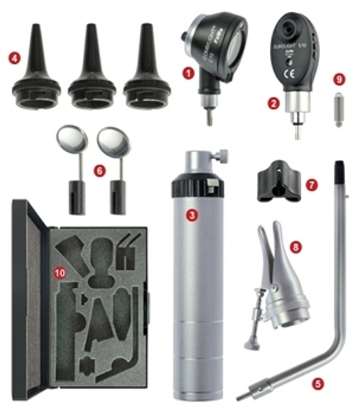 02.01104.002 Диагностический набор KaWe Бейсик С10/Е16 2,5В, ОТОРИНООФТАЛЬМОСКОП