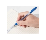 Ручка гелевая Deli 0.38мм, рез. манжета, игловидный наконечник, синяя EG150-BL