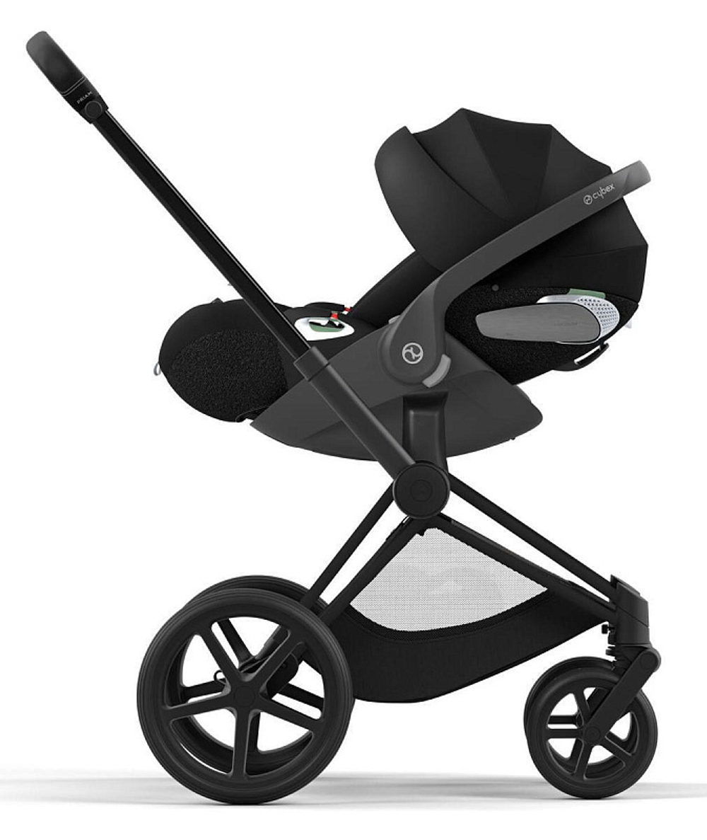 Коляска 3 в 1 Cybex Priam IV Matt Black complete и автокресло Cloud T i-Size Sepia Black Cozy Beige