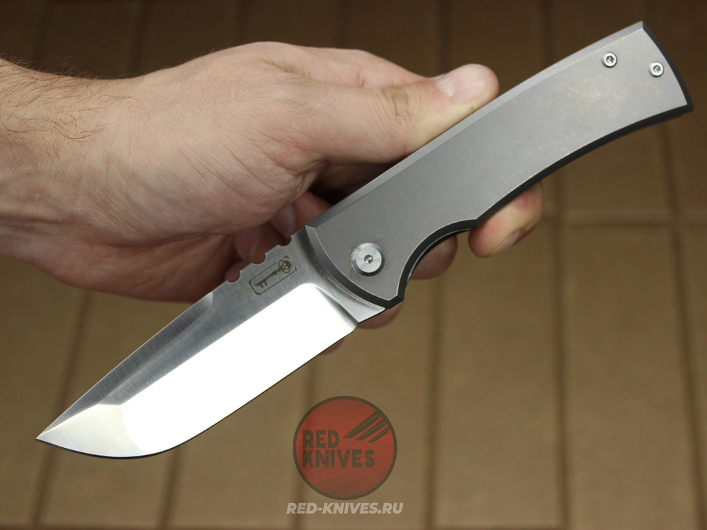 Нож CHAVES KNIVES 229 REDENCION KICKSTOP FLIPPER KNIFE TITANIUM CHISEL RK-432