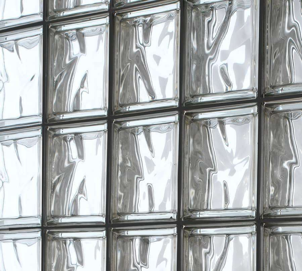 Угловой  стеклоблок бесцветный волна металлизированный Neutro  Vetroarredo 19x15,2x8