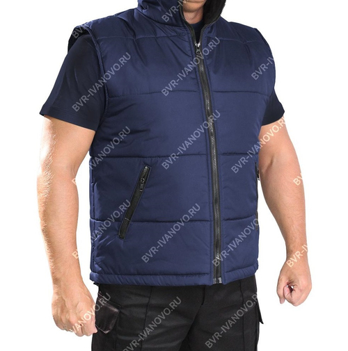 Жилет утеплённый БВР (дюспа, синий)