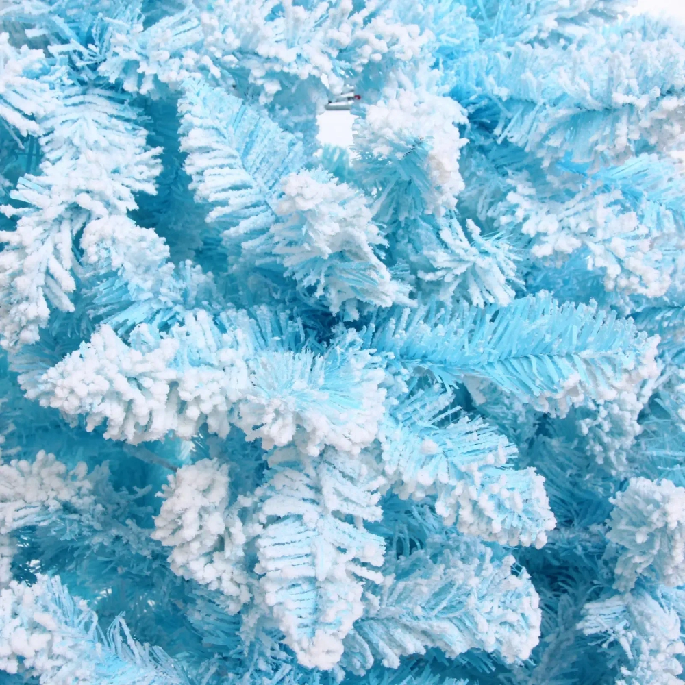 Ёлка «Звон вьюги» 180 см, ПВХ (786 веток), белый иней, Голубой