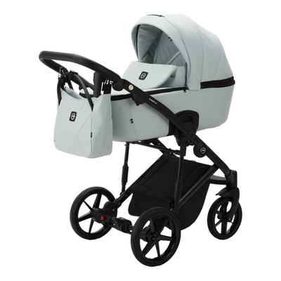 Детская универсальная коляска Adamex MOBI TIP TK-27 (2в1) Серо-зеленая ткань