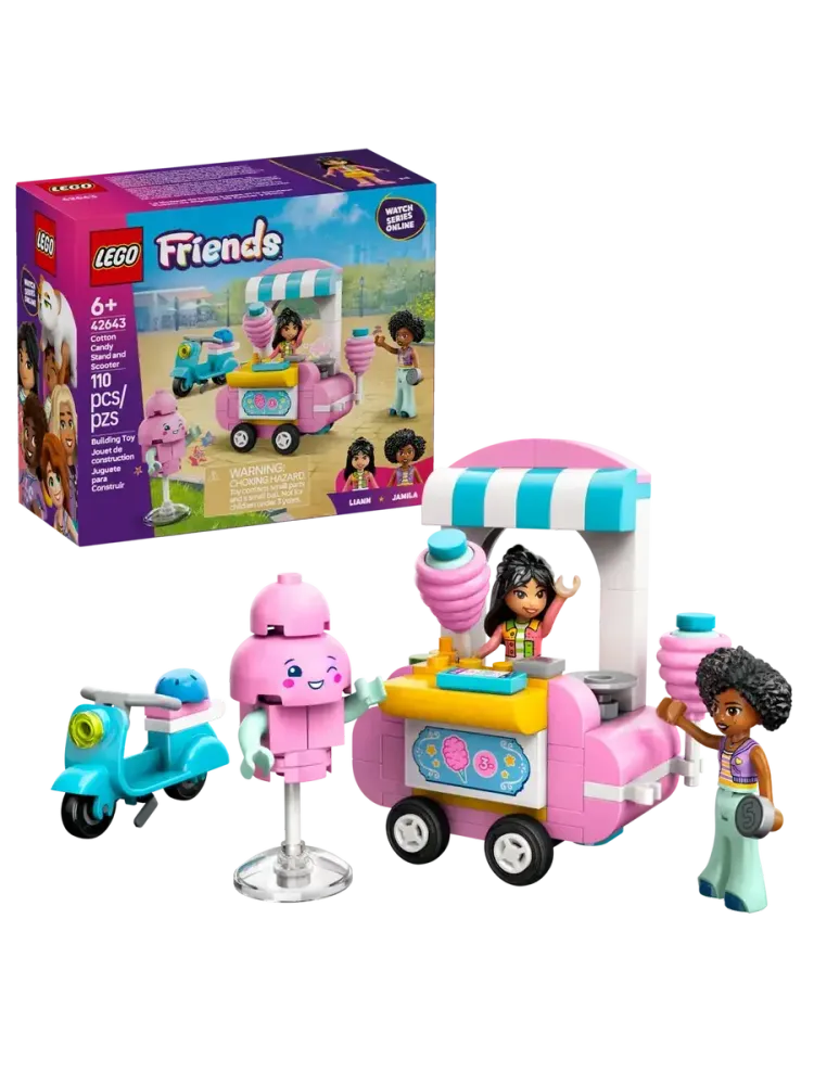 Конструктор Friends 42643 Стенд со сладкой ватой и самокат