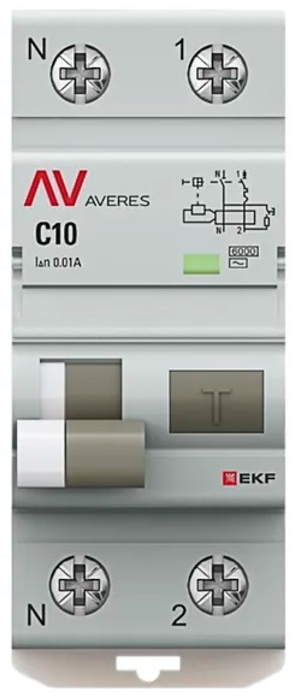 Автомат дифференциальный EKF rcbo6-1pn-10C-10-ac-av